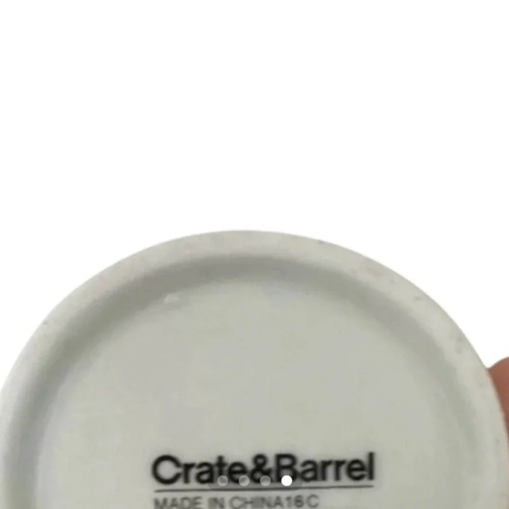 Crate & Barrel Halloween Mug Set Black Cat Pumpkin Demitasse Espresso Cups